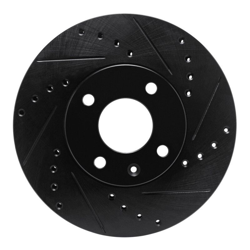 Chevrolet Spark Brake Rotor (1) - Front Right - R1 Concepts - Drilled & Slotted - Black - `16-`22